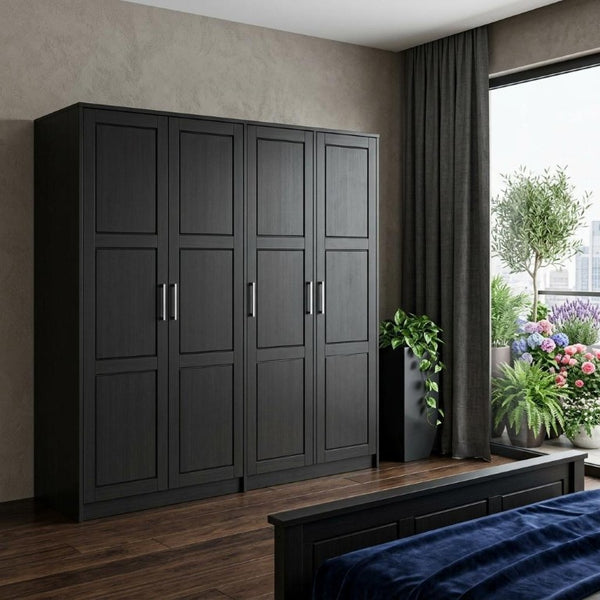 72 Inch Solid Wood Five Door Combo Dresser for Spacious Bedroom Storage and Organization