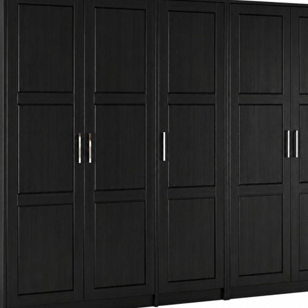72 Inch Solid Wood Five Door Combo Dresser for Spacious Bedroom Storage and Organization