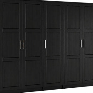 72 Inch Solid Wood Five Door Combo Dresser for Spacious Bedroom Storage and Organization