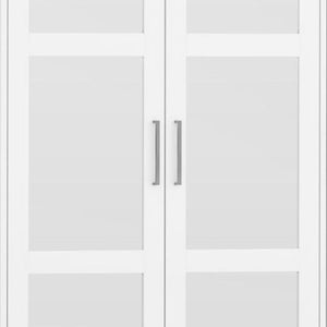 72 Inch Solid Wood Six Door Mirrored Combo Dresser with Elegant Bedroom Storage Design