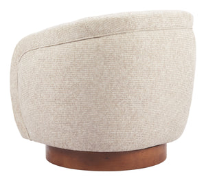 Zuo Modern Vinta Swivel Chair Beige - Stylish Modern Design In Soft Polyester For Chic Home Décor & Comfort Beige 100% Polyester,Plywood,Elm Wood 110435-zuo-modern