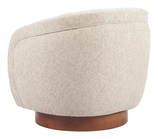 Zuo Modern Vinta Swivel Chair Beige - Stylish Modern Design In Soft Polyester For Chic Home Décor & Comfort Beige 100% Polyester,Plywood,Elm Wood 110435-zuo-modern