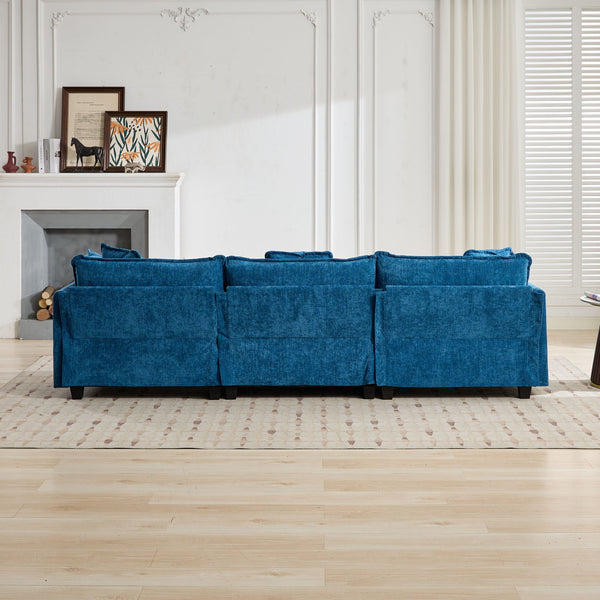 English Elm Cloud Sofa 3-Seater Modular Couch, Breathable Chenille, Ergonomic Design, Perfect For Small Spaces W1143S00048
