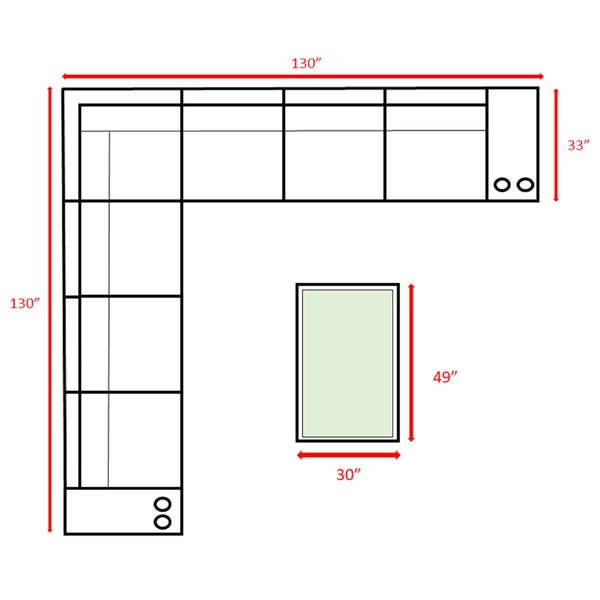 English Elm LSI 10-Piece Fully Assembled Outdoor Wicker Seating Set for 6 with 15 UV-Resistant Cushions, Rustproof Frame B120S00055