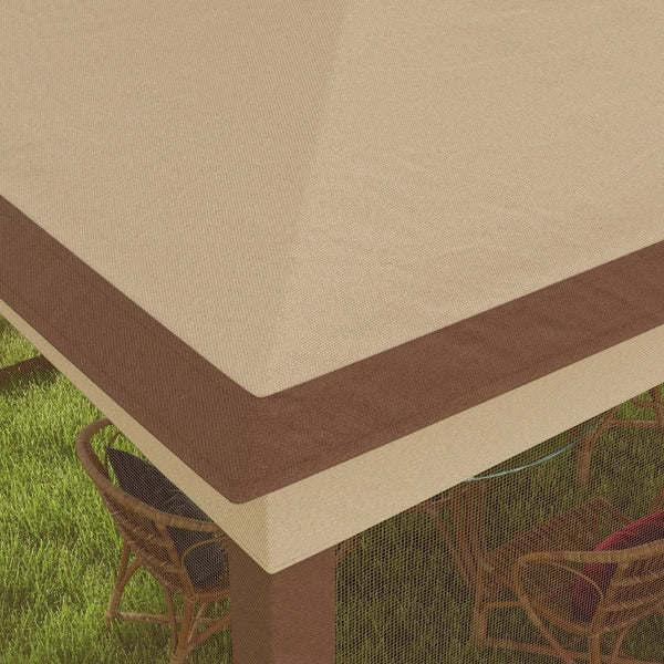 English Elm Outsunny 11' X 11' Pop-Up Canopy With Screened Walls - Instant Shade For Backyard Events & Parties W2225P229141-GIGA