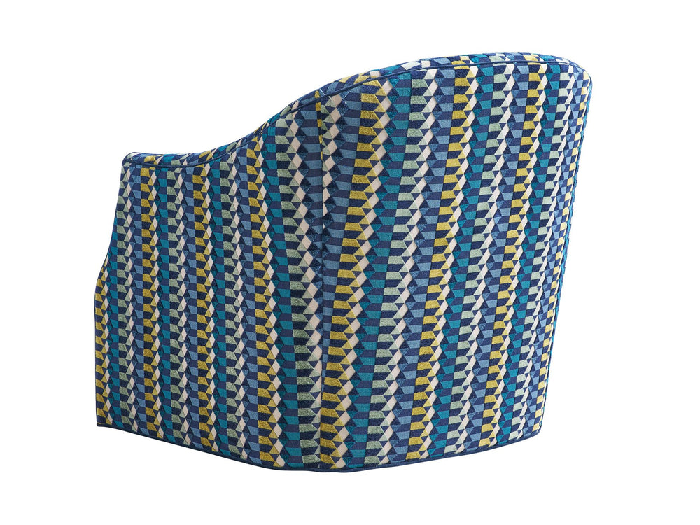 Lexington Escala Swivel Chair - Luxe Modern Design With Hand-glazed Platinum Finish And Elegant Accents   7657-11sw-41