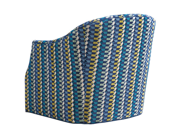 Lexington Escala Swivel Chair - Luxe Modern Design With Hand-glazed Platinum Finish And Elegant Accents   7657-11sw-41