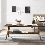 English Elm Arona Mid-Century Modern Wood 3 Piece Coffee Table Set