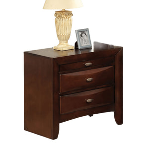 English Elm Cherry Cherry Color Transitional Nightstand with 2 Drawers, Solid/Engineered Wood, Oval Knob Pulls, 25.5"W x25.5"H B2741P357508