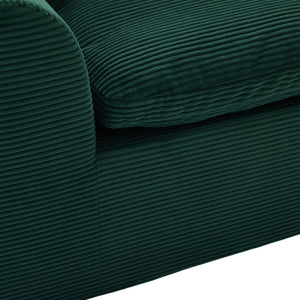 English Elm UNITED Cloud Couch Modular Sectional Sofa with Corduroy Cover, Ergonomic 2-Seater, No Assembly Needed Emerald W1568P371119