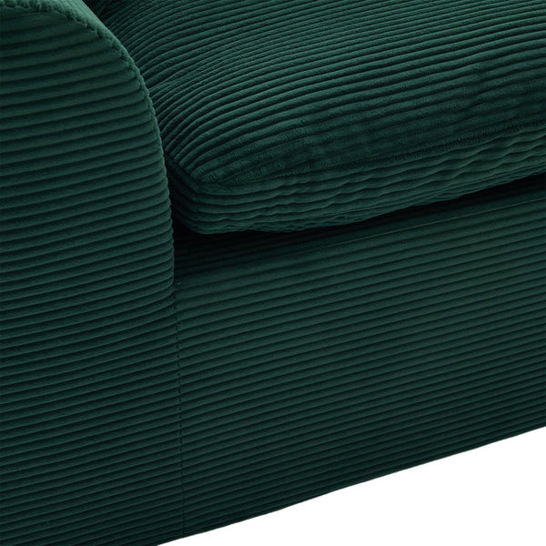 English Elm UNITED Cloud Couch Modular Sectional Sofa with Corduroy Cover, Ergonomic 2-Seater, No Assembly Needed Emerald W1568P371119