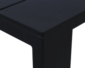 Sunpan Lucerne Modern Square Dining Table - Stylish Sterling Black Aluminum for Outdoor Elegance 36W x 36D x 30H