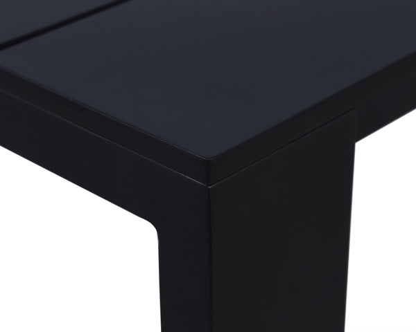 Sunpan Lucerne Modern Square Dining Table - Stylish Sterling Black Aluminum for Outdoor Elegance 36W x 36D x 30H