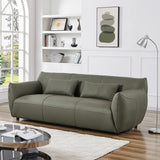 English Elm Ashcroft Furniture - Hughes Olive Green Leather Sofa