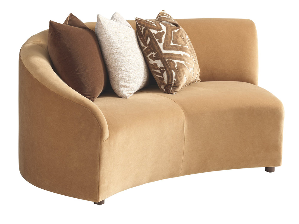 Lexington Alston Left Arm Sofa with Fluted Detailing Satin Gold Accents Mid-century Modern 7662-53L-60