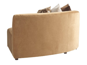 Lexington Alston Left Arm Sofa with Fluted Detailing Satin Gold Accents Mid-century Modern 7662-53L-60
