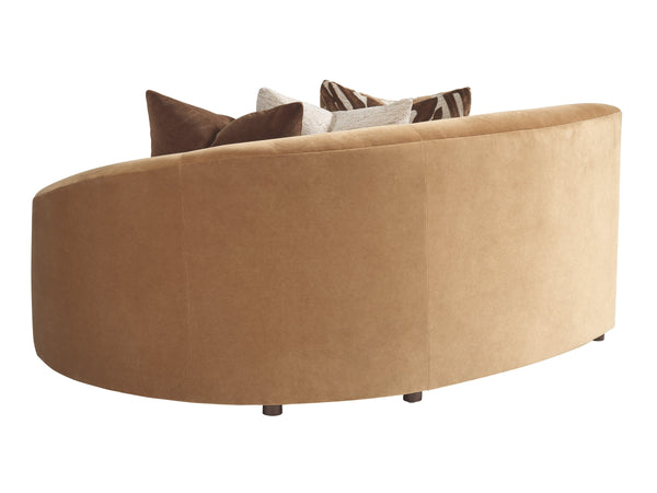 Lexington Alston Raf Sofa Fluted Upholstered Seating with Satin Gold Accents Mid-century Living 7662-53R-60