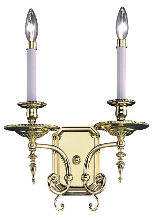 Framburg 2-light Kensington Sconce - Elegant Georgian Style Lighting Fixture Crafted In The Usa For Timeless Charm Polished Brass Metal 7662 Pb