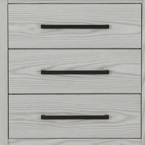 24 Inch Beige Wood Two Drawer Nightstand for Bedroom Storage and Bedside Style