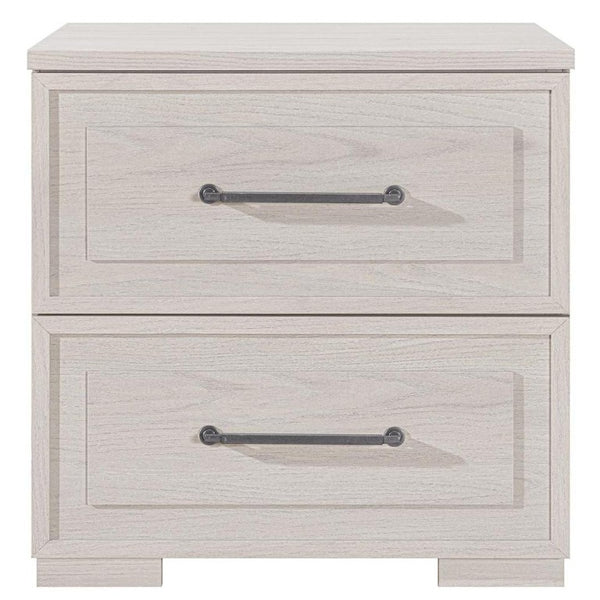 26 Inch Wood Two Drawer Nightstand for Bedroom Storage and Elegant Bedside Style