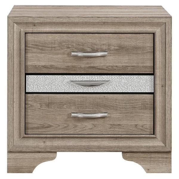 26 Inch Wood Two Drawer Nightstand for Bedroom Storage and Elegant Bedside Style