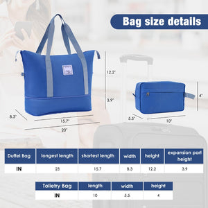English Elm Softside Expandable Spinner Luggage Set with Tsa Lock Duffel Polyester Travel Navy Blue N732P201004C