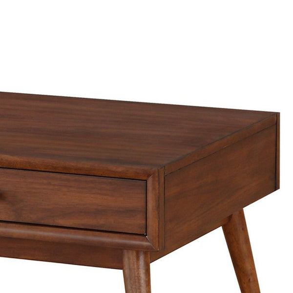 English Elm 2 Drawer Walnut Veneer Coffee Table Splayed Legs Mid-century Modern Living Room B056P416790