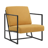 Soho Upholstered Chair with Metal Frame Mustard SOUACMU Walker Edison