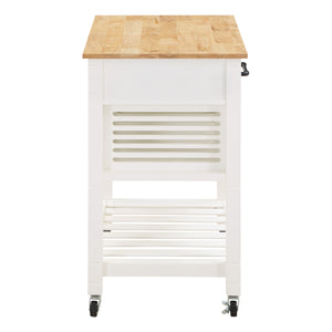 OSP Home Furnishings Stafford Kitchen Cart White