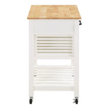 OSP Home Furnishings Stafford Kitchen Cart White