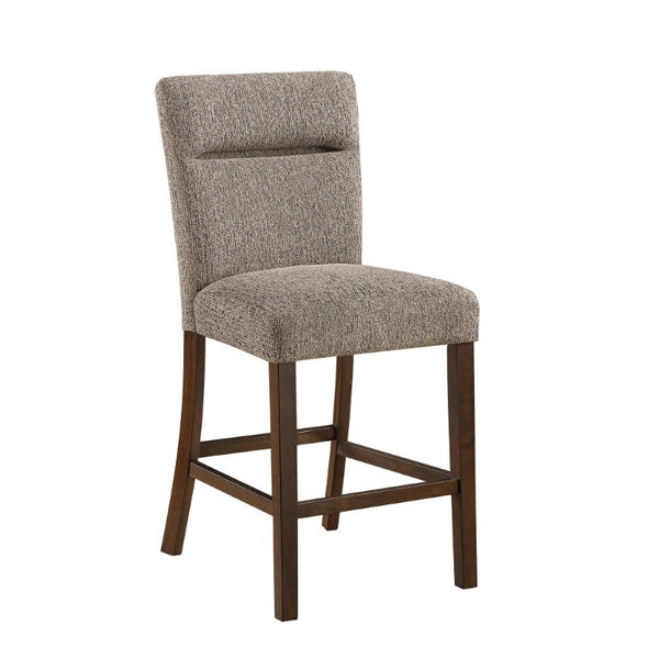 HomeRoots Set of Two Solid Wood Counter Height Stools Warm Toned Rustic Kitchen Seating 766534