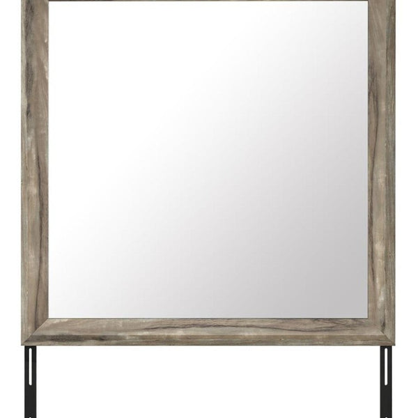 39 Inch Solid Wood Dresser with Mounted Frame Mirror for Elegant Bedroom Storage