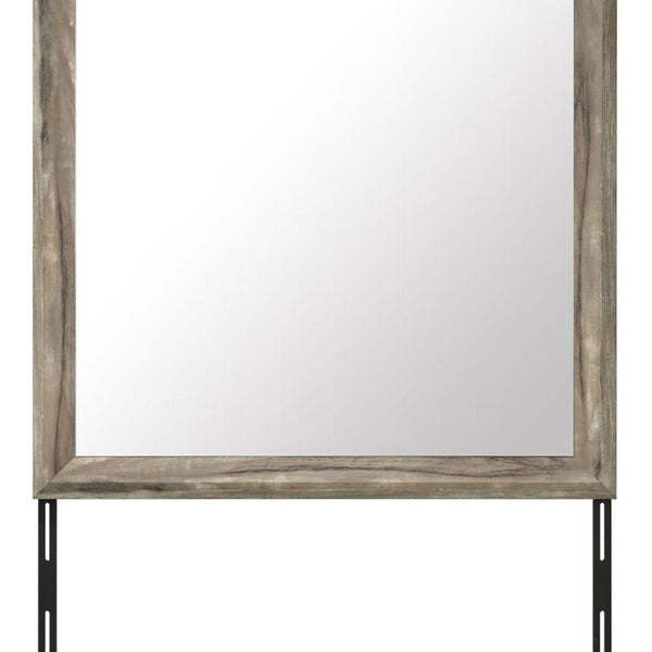 39 Inch Solid Wood Dresser with Mounted Frame Mirror for Elegant Bedroom Storage