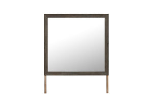 HomeRoots 39 Inch Solid Wood Dresser with Mounted Frame Mirror for Elegant Bedroom Storage Dark Brown 766552