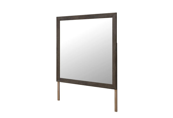 39 Inch Solid Wood Dresser with Mounted Frame Mirror for Elegant Bedroom Storage