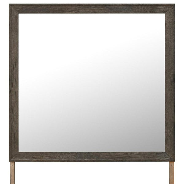 39 Inch Solid Wood Dresser with Mounted Frame Mirror for Elegant Bedroom Storage