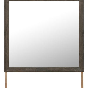 39 Inch Solid Wood Dresser with Mounted Frame Mirror for Elegant Bedroom Storage