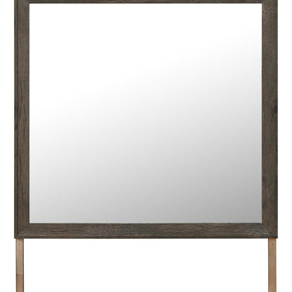 39 Inch Solid Wood Dresser with Mounted Frame Mirror for Elegant Bedroom Storage