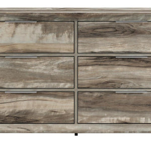 59 Inch Wide Six Drawer Solid Wood Double Dresser for Spacious Bedroom Storage and Organization