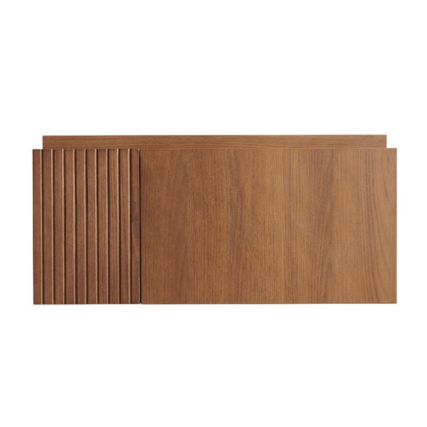 30 Inch Floating Bathroom Vanity Single Door Brown Wood Wall Mounted Storage
