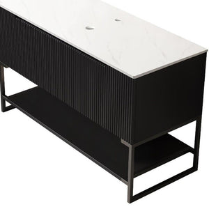 48 Inch Freestanding Wood Bathroom Vanity with Three Door Cabinet for Modern Storage