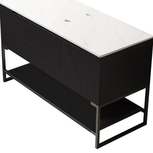 48 Inch Freestanding Wood Bathroom Vanity with Three Door Cabinet for Modern Storage