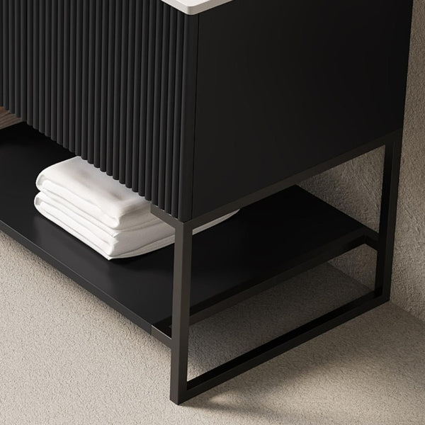 48 Inch Freestanding Wood Bathroom Vanity with Three Door Cabinet for Modern Storage