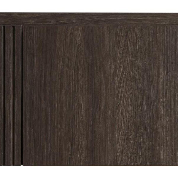 35 Inch Floating Brown Wood Single Door Bathroom Vanity with Modern Storage Cabinet