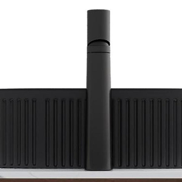 30 Inch Floating Wood Bathroom Vanity with Integrated Matte Black Basin Storage