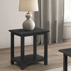English Elm Castleton Distressed Java Wood End Table - Stylish Storage Solution For Living Rooms & More! B062P375519