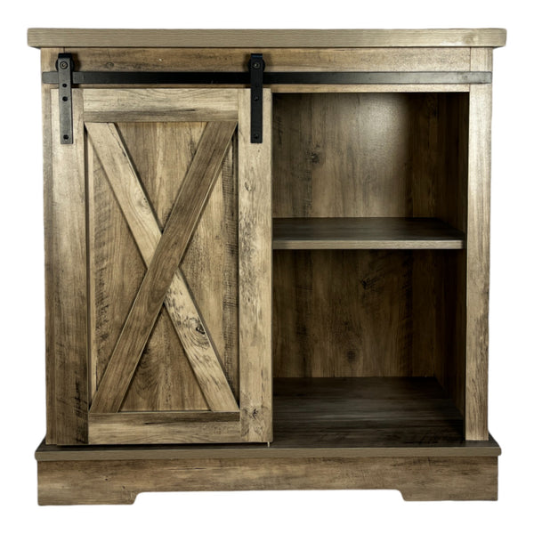 English Elm Sideboard Antique Gray Farmhouse Storage Cabinet with Sliding Doors 36.8" Buffet Table Durable Wood W1412P176887