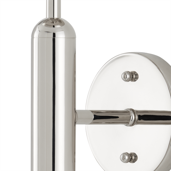 Barbican Modern Nickel Wall Sconce with Translucent Glass Globe, Ideal for Bathroom Lighting