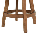 English Elm Williams 27In Swivel Counter Height Bar Stool, White Pepper Stain Resistant High Performance Polyester