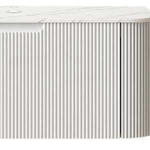 36 Inch Floating Wall Mounted Bathroom Vanity in Crisp White Wood Finish Modern Bath
